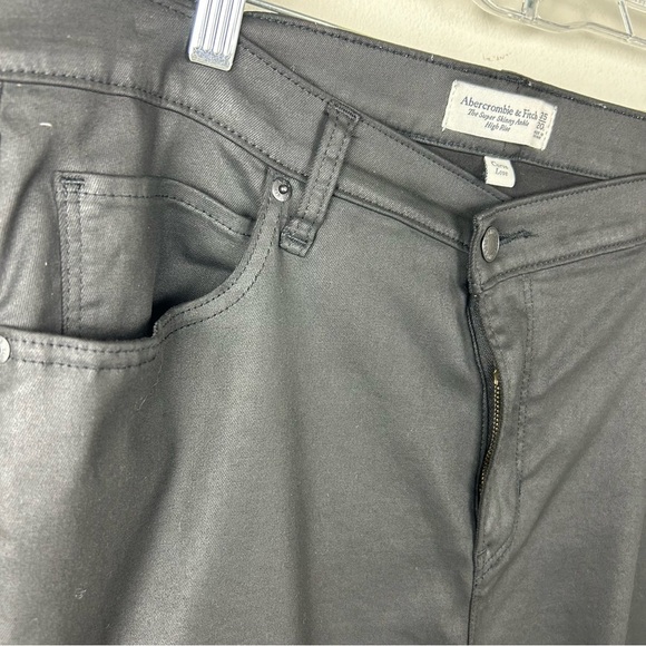 Abercrombie & Fitch The Super Skinny Ankle High Rise curve love coated pants - Picture 8 of 10